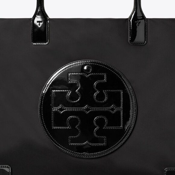 Tory Burch Ella Patent Large Tote - Black - Picture 2 of 6